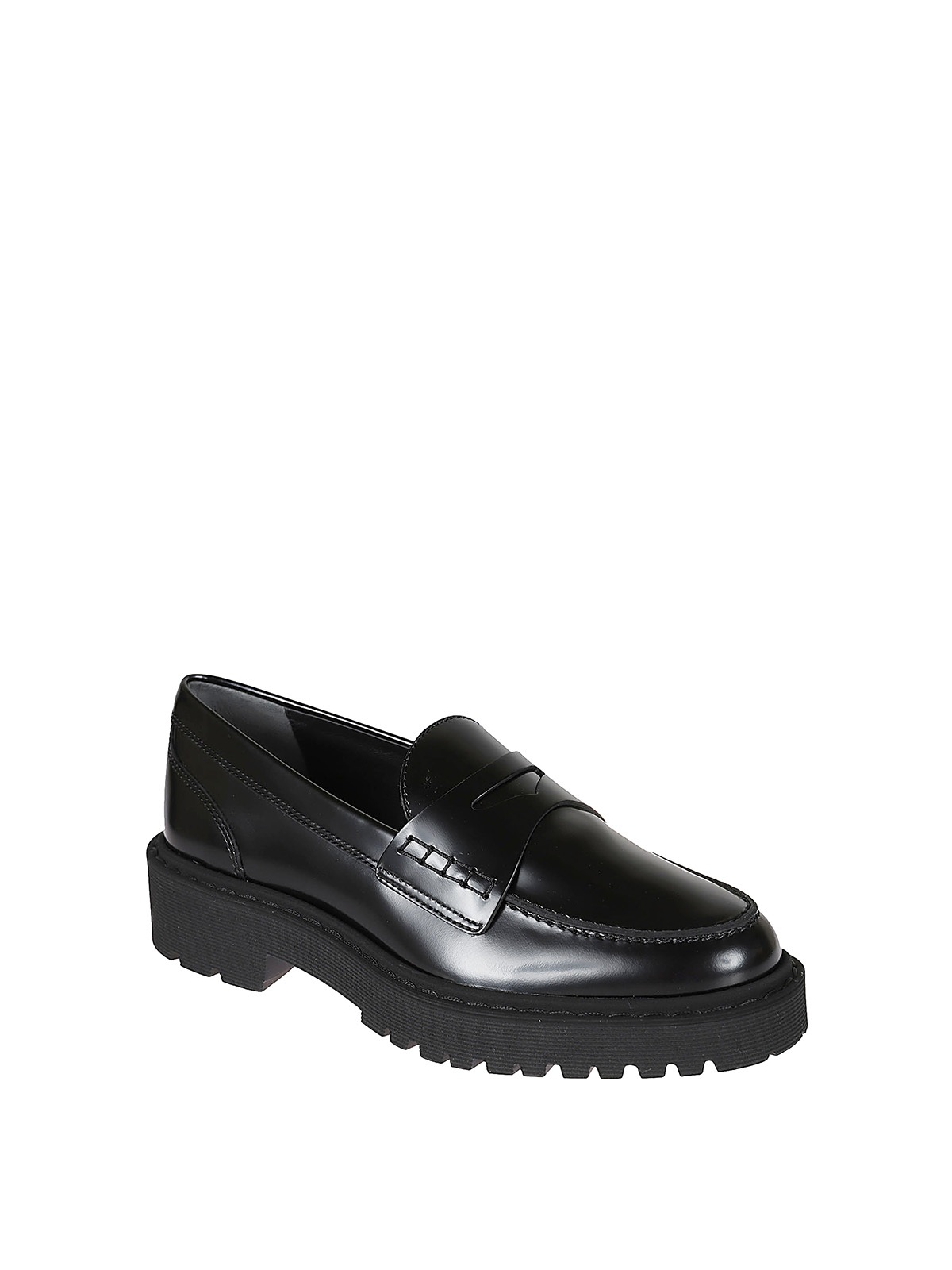 Shop Hogan H543 Loafers In Negro