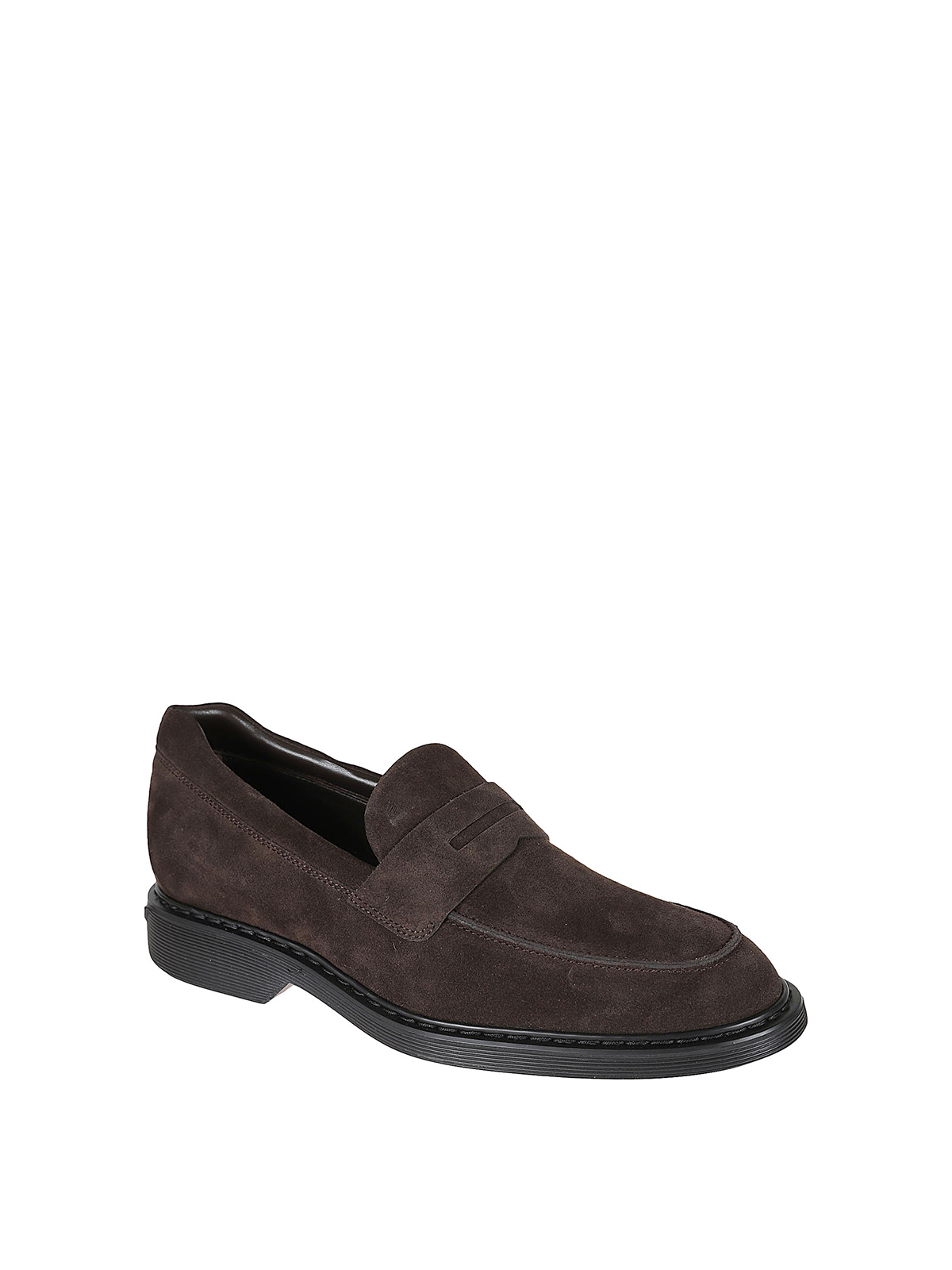 Shop Hogan H576 Loafers In Brown