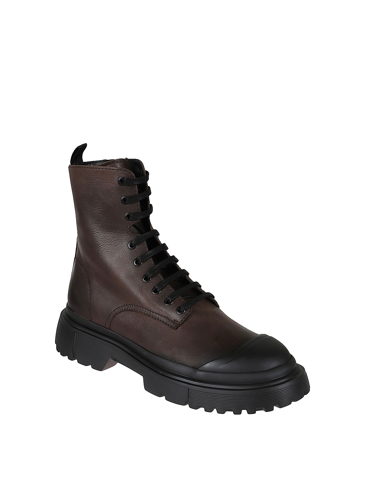 Hogan lace-up combat boots - Black