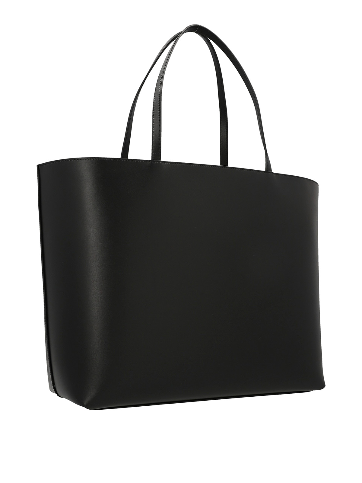 Shop Dolce & Gabbana Logo Midi Shopping Bag In Black
