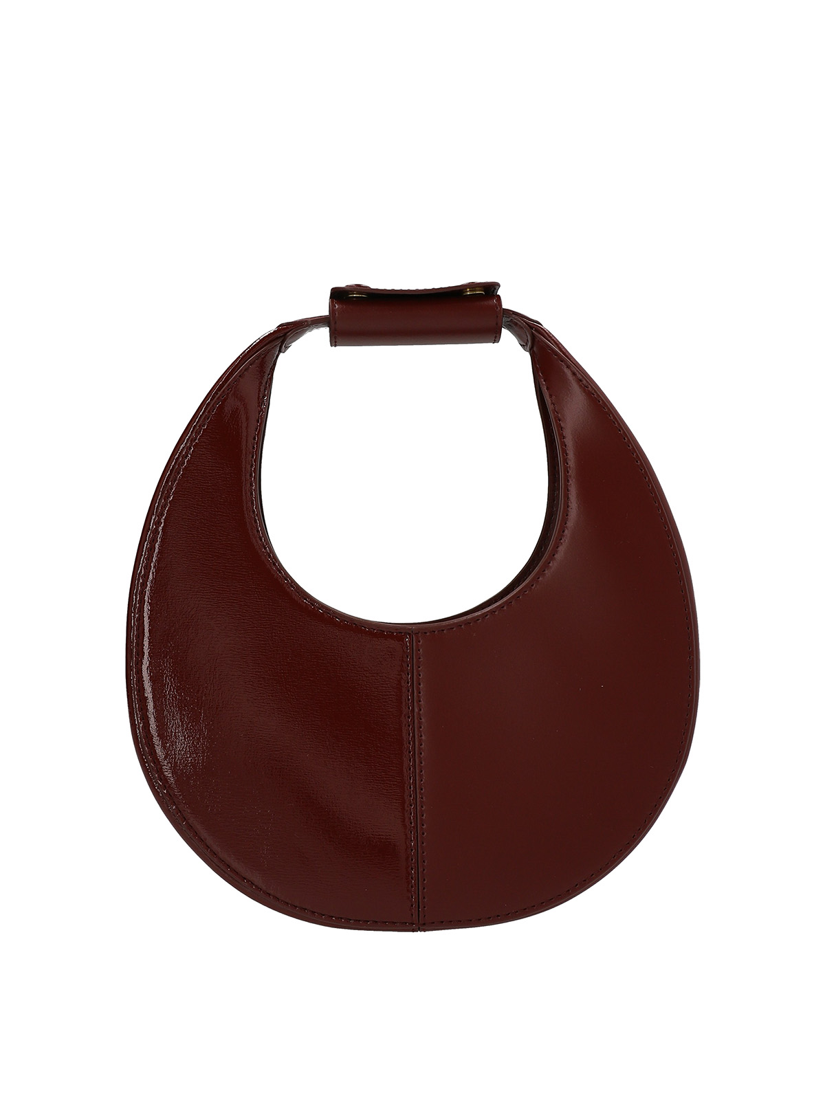 ハンドバッグ Mini Moon Bag - Staud - Leather - Burgundy MINI MOON BAG TAN