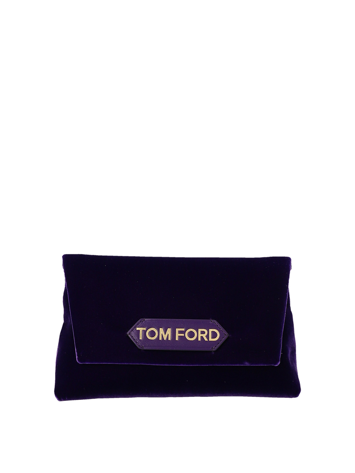 TOM FORD Satin logo-patch Clutch Bag - Farfetch