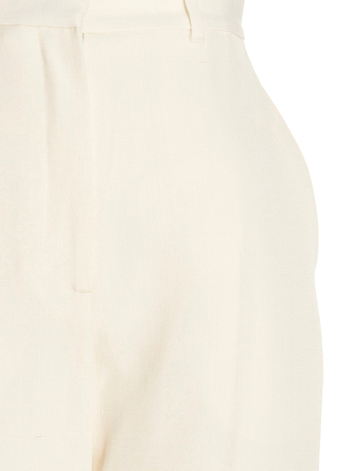 Casablanca Front pleats pants - White - Women | WF22TR03901