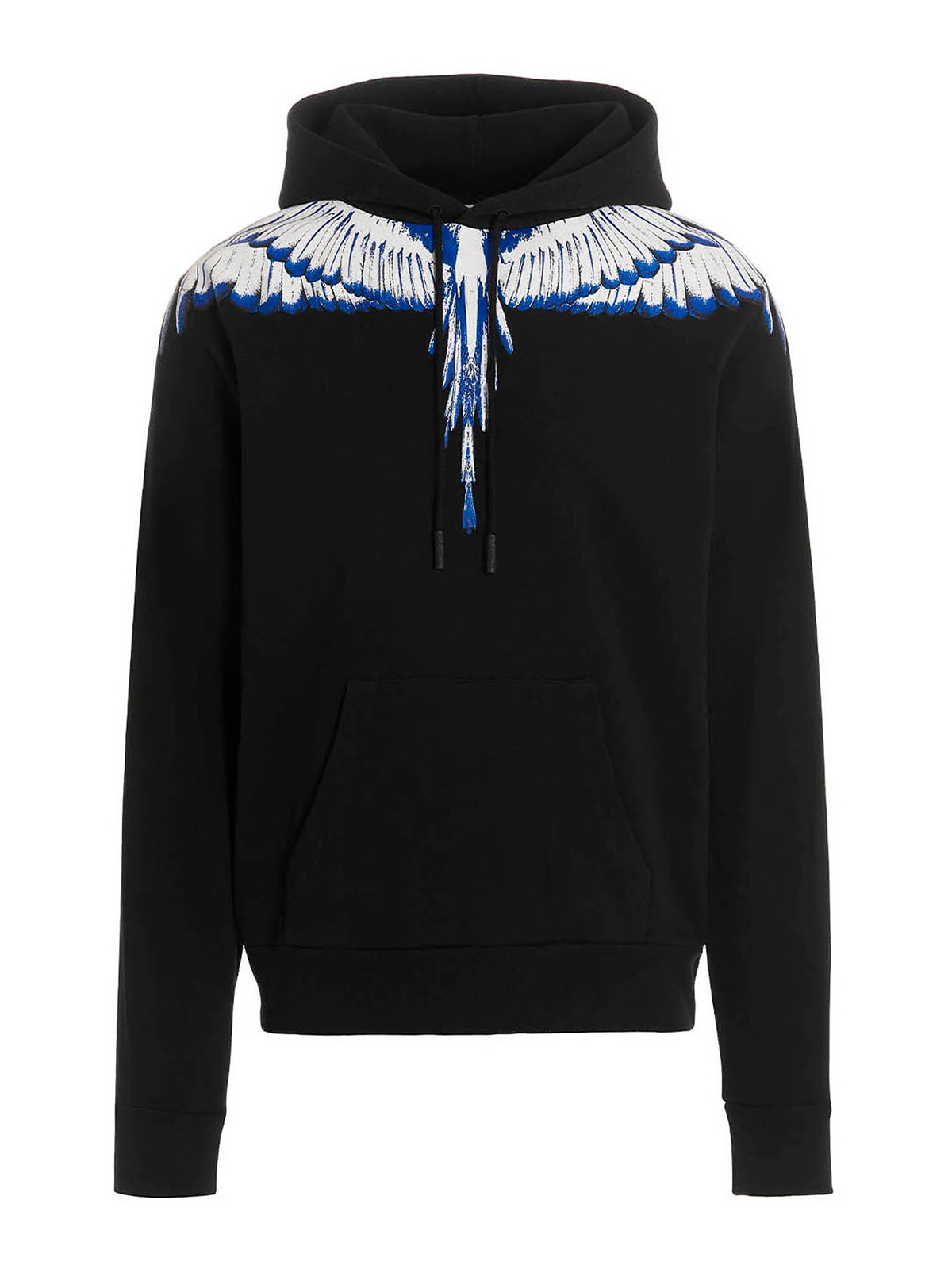 Wings print cotton blend hoodie - Marcelo Burlon County Of Milan