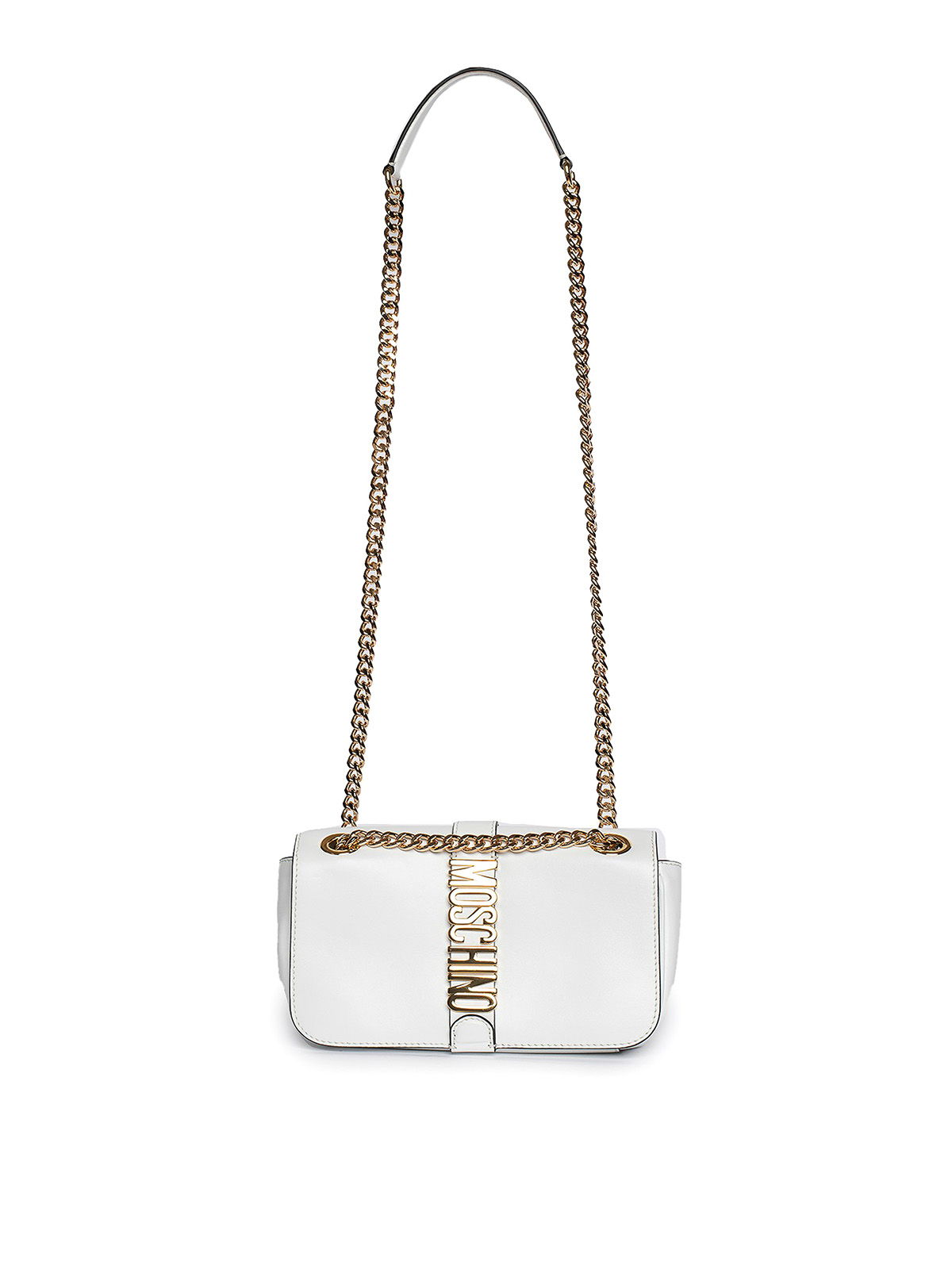 Moschino Leather Bag In Blanco
