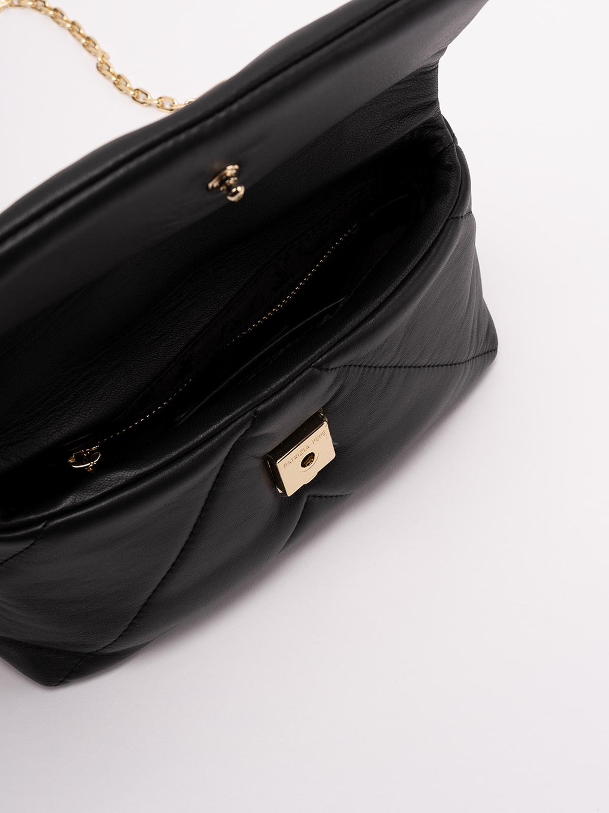 Shop Patrizia Pepe Fly Puffy Shoulder Bag In Negro