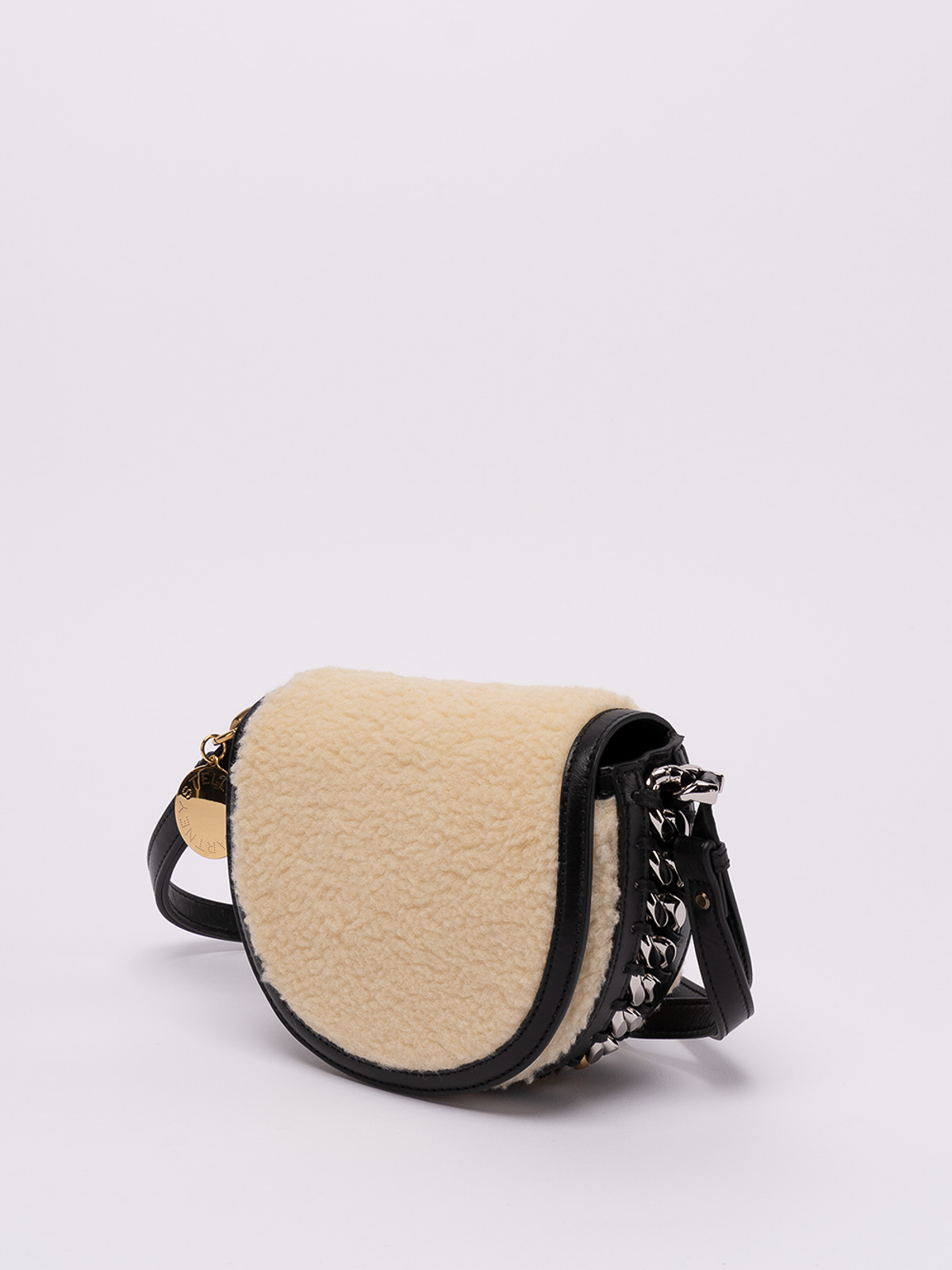 Women Pure White Frayme Small Flap Shoulder Bag