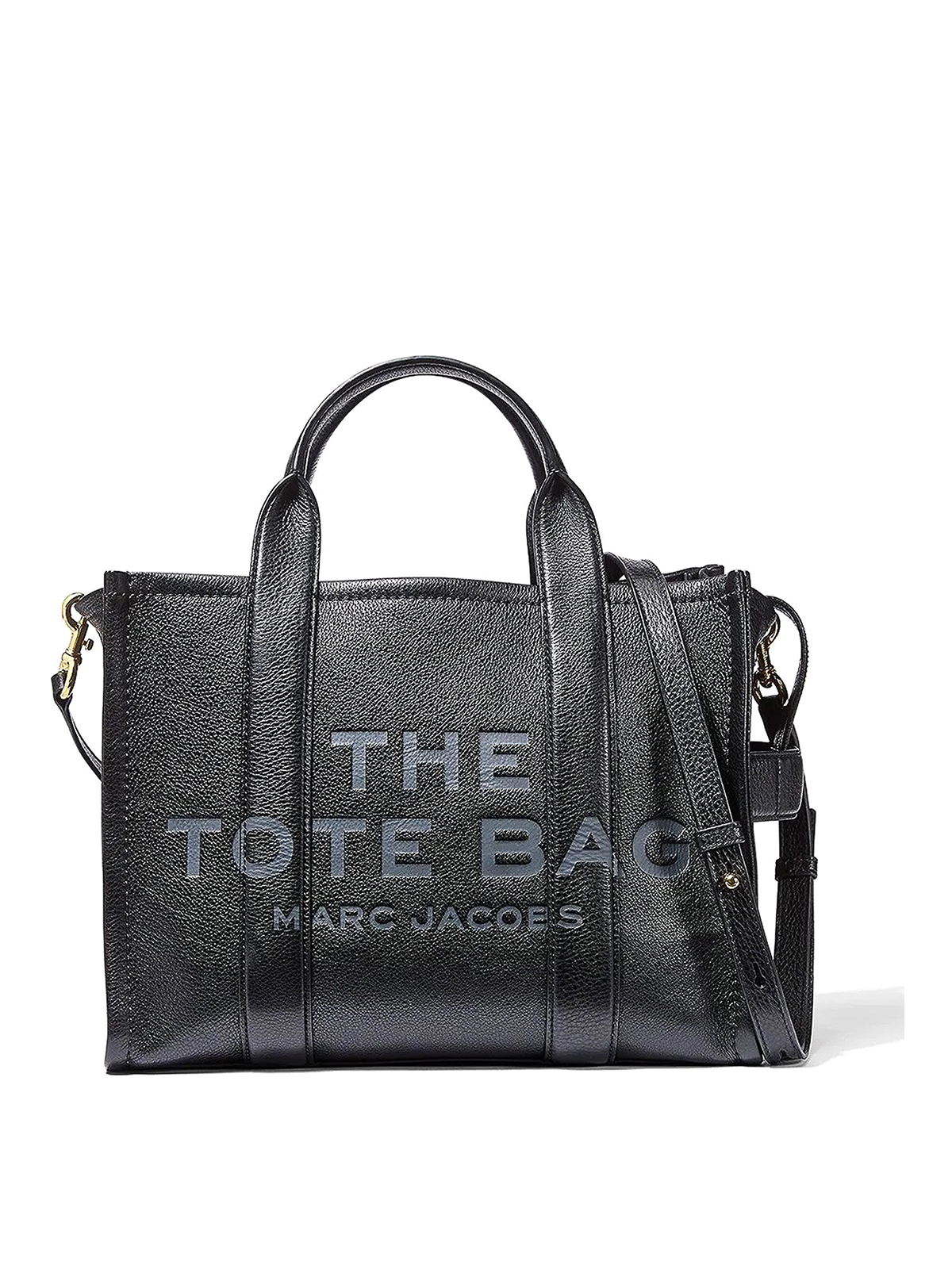 Marc Jacobs Leather Tote Bag In Black