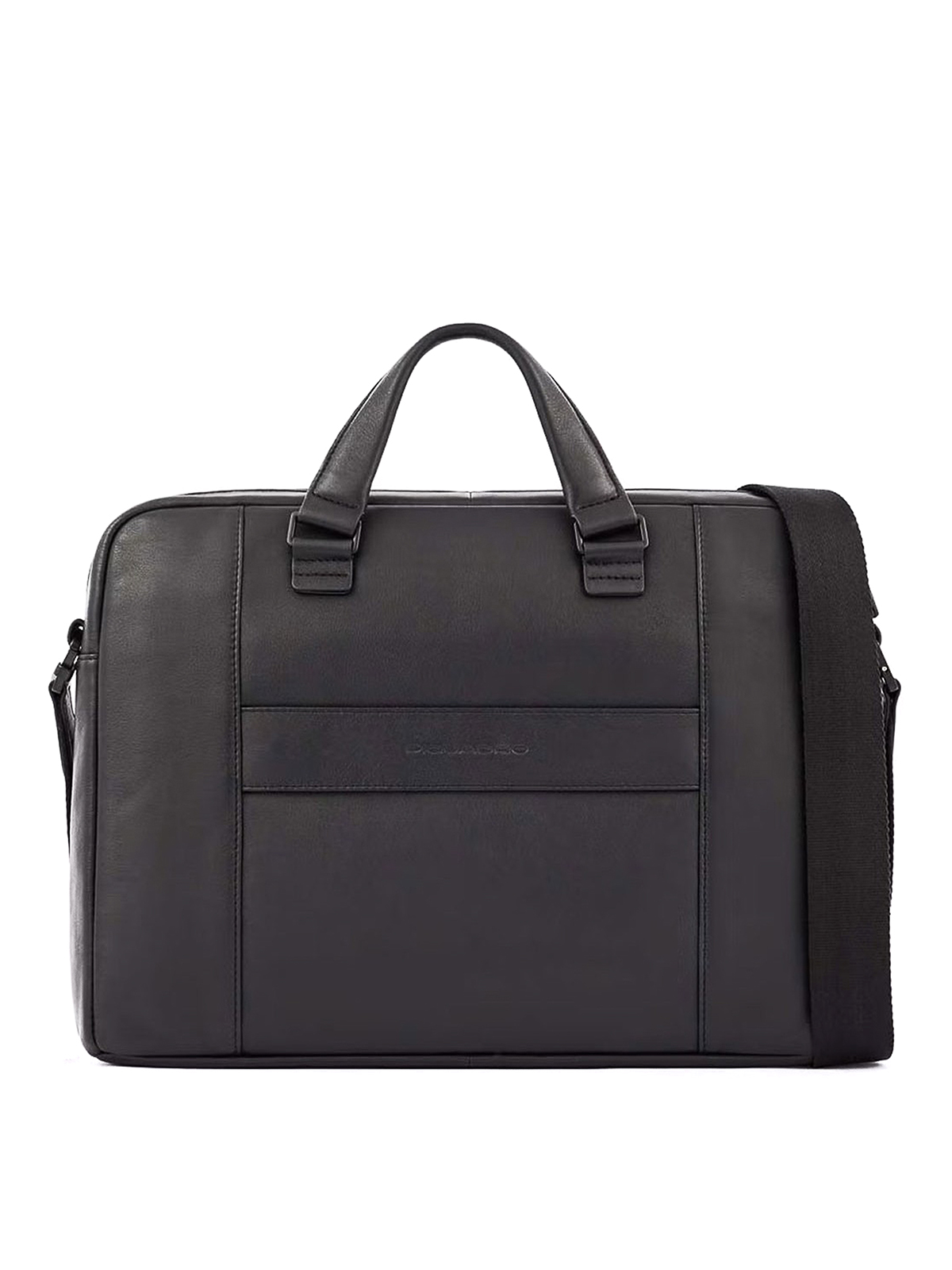 Piquadro Black Leather Business And Laptop Bag main image 1