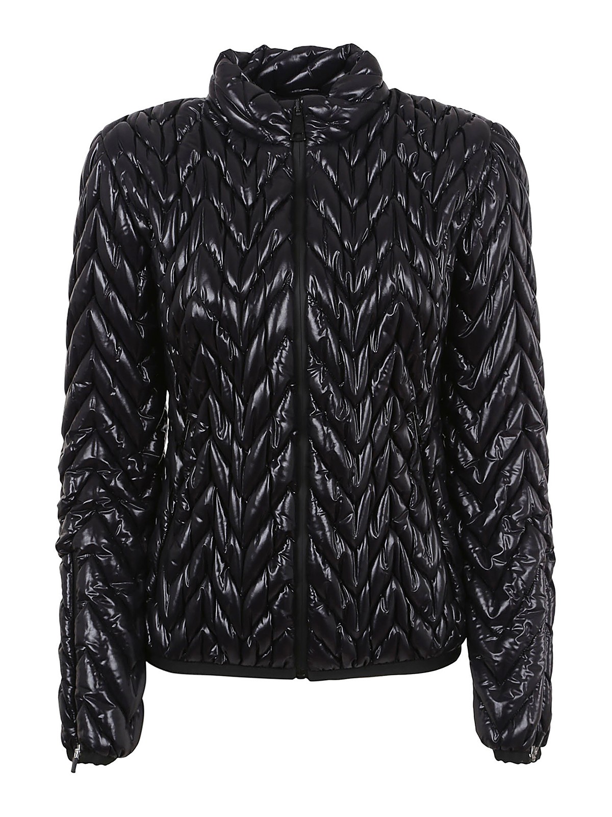 Khrisjoy Chevron Quilted Puffer Jacket In Negro