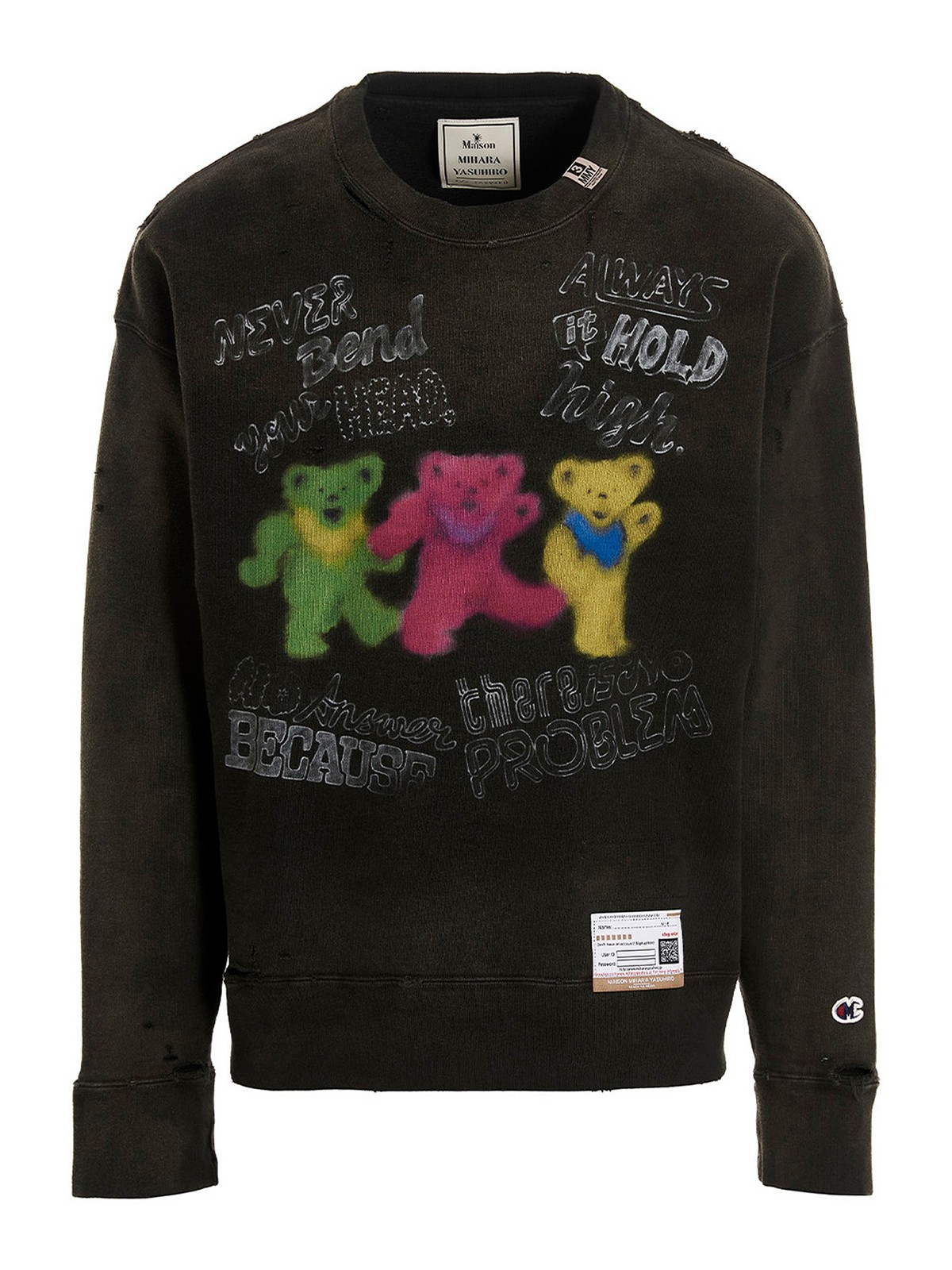 Maison Mihara Yasuhiro Used-effect printed sweatshirt