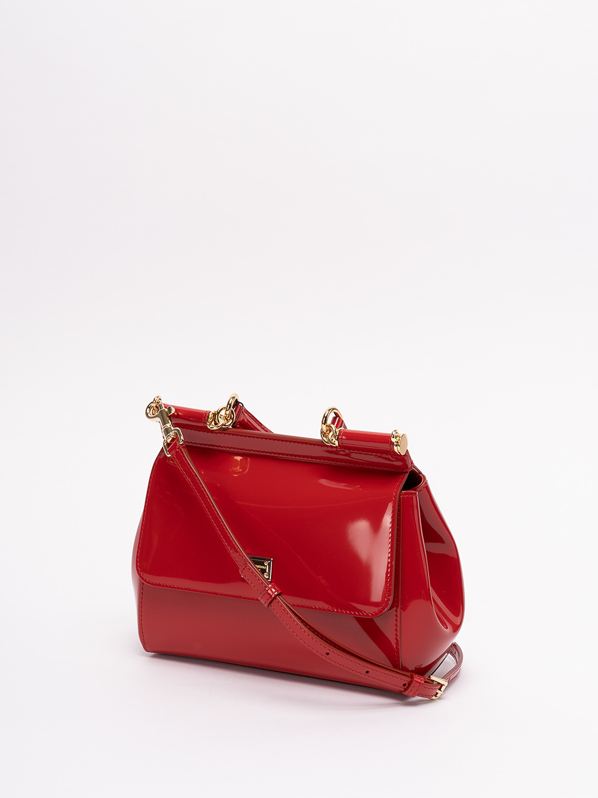 Dolce & Gabbana Red Small Leather Sicily Bag