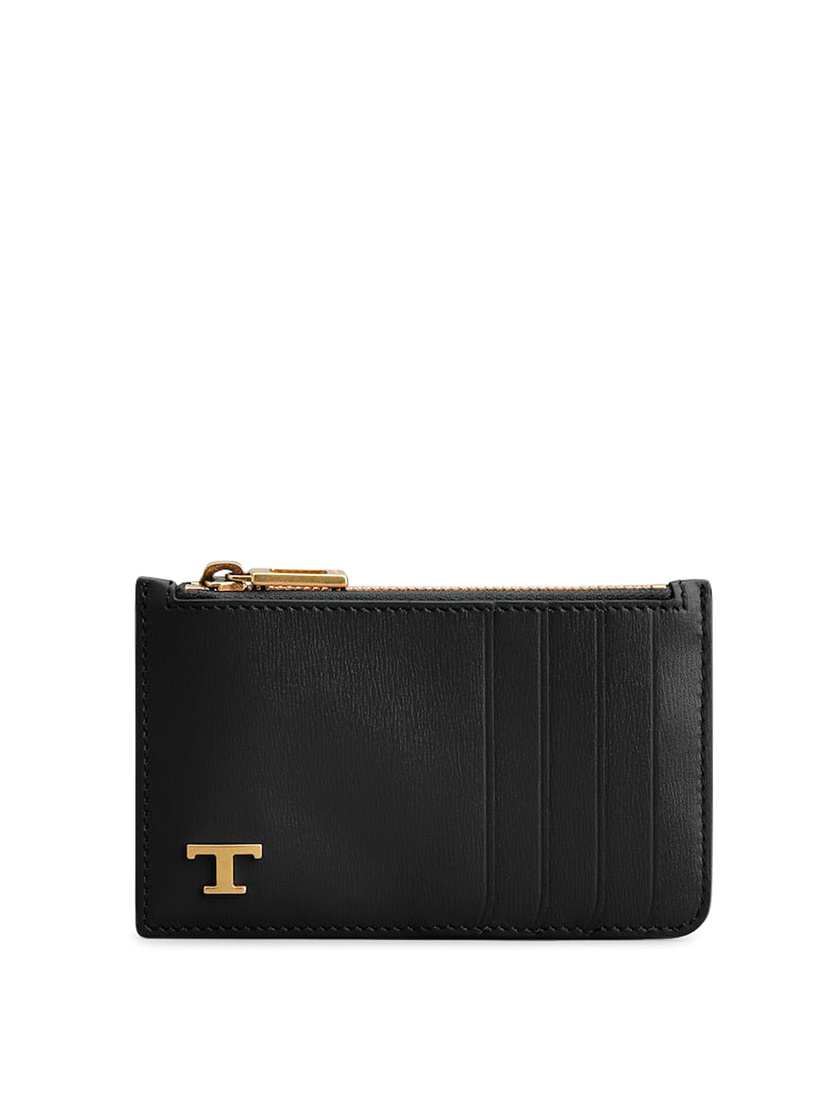 Tod's Leather Card Holder In Black