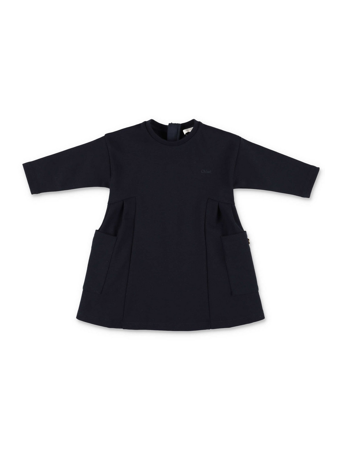 Chloe Childrens Girls Dress Navy 1