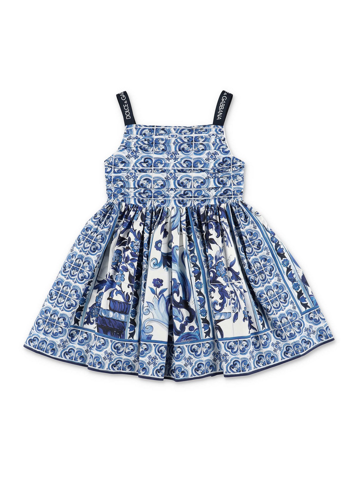 Dolce & Gabbana Blue baroque print cotton poplin dress|L53DE5G7EX9HA3TN0 Dolce & Gabbana Blue baroque print cotton poplin dress|L53DE5G7EX9HA3TN0