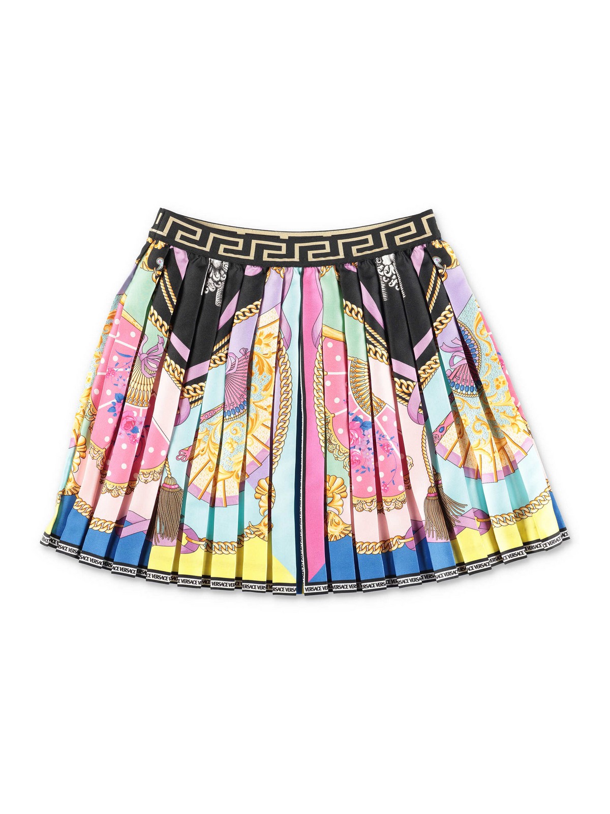 Versace Printed techno fabric pleated skirt | 10002401A047495X0000