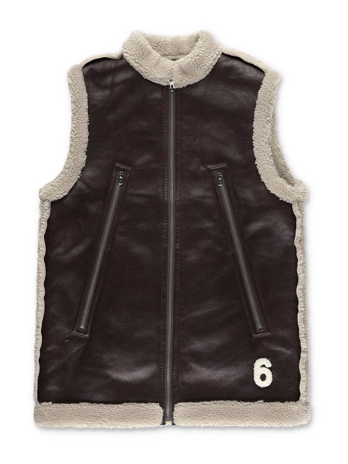 MM6 maison margiela faux leather vest身幅50