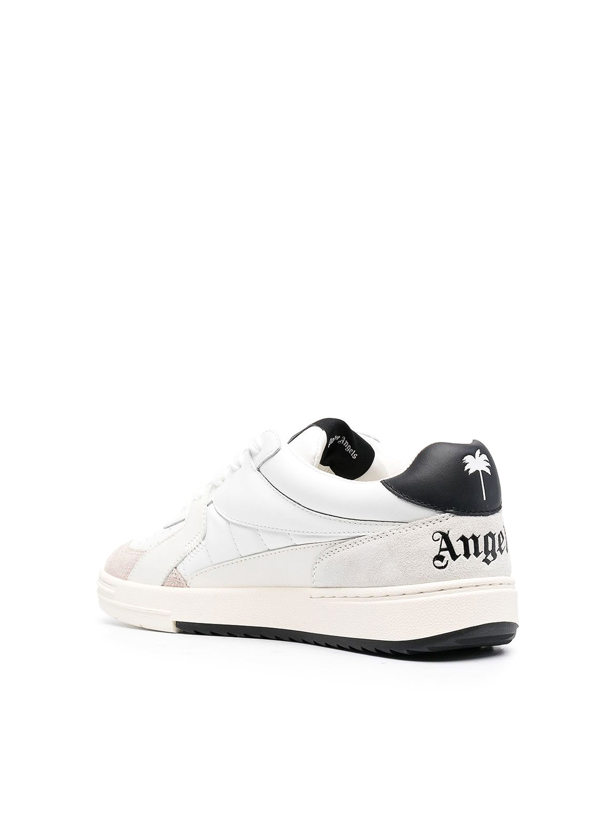 Shop Palm Angels Panelled-design Low-top Sneakers In Blanco