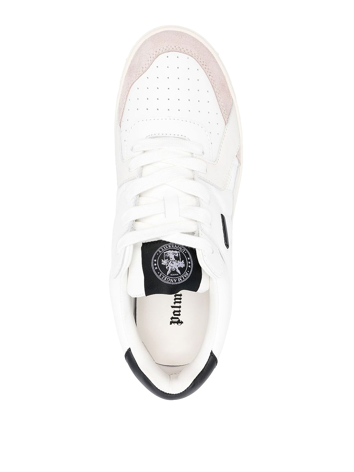 Shop Palm Angels Panelled-design Low-top Sneakers In Blanco