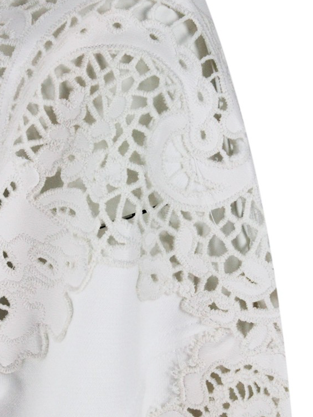 Shop Ermanno Scervino Embroidered Cotton Hoodie In White