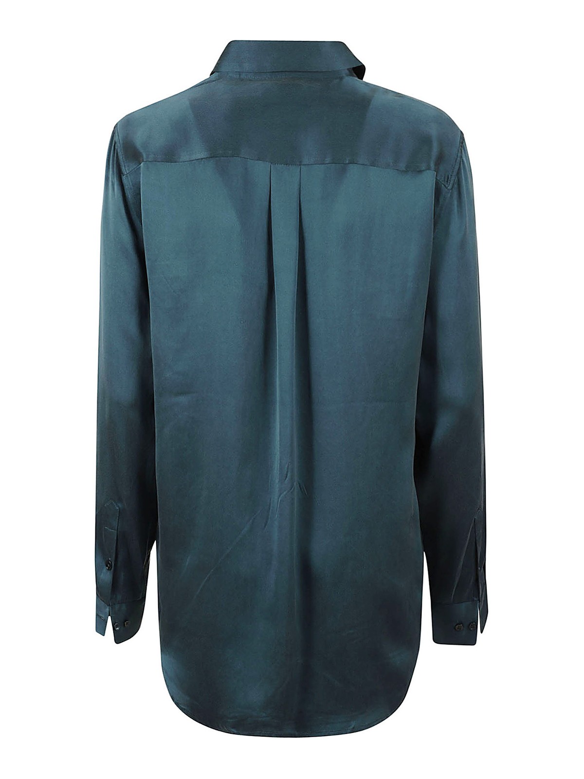 Shop Equipment Signature Silk Shirt In Azul