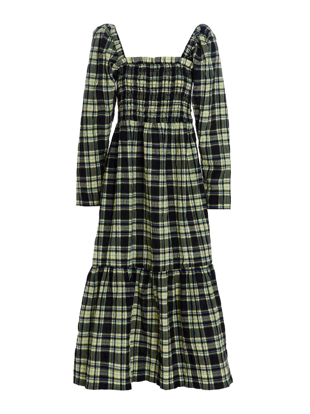Ganni Seersucker dress - Multicolour - Women|F7289330