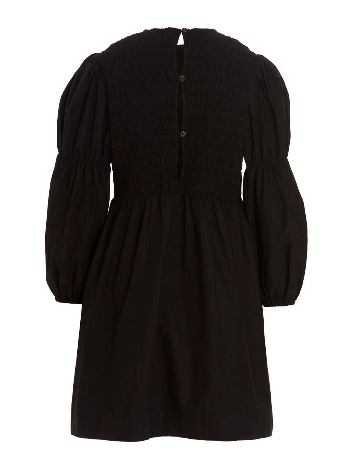 Ganni Cotton poplin dress - Black - Women|F7366099 | thebs.com