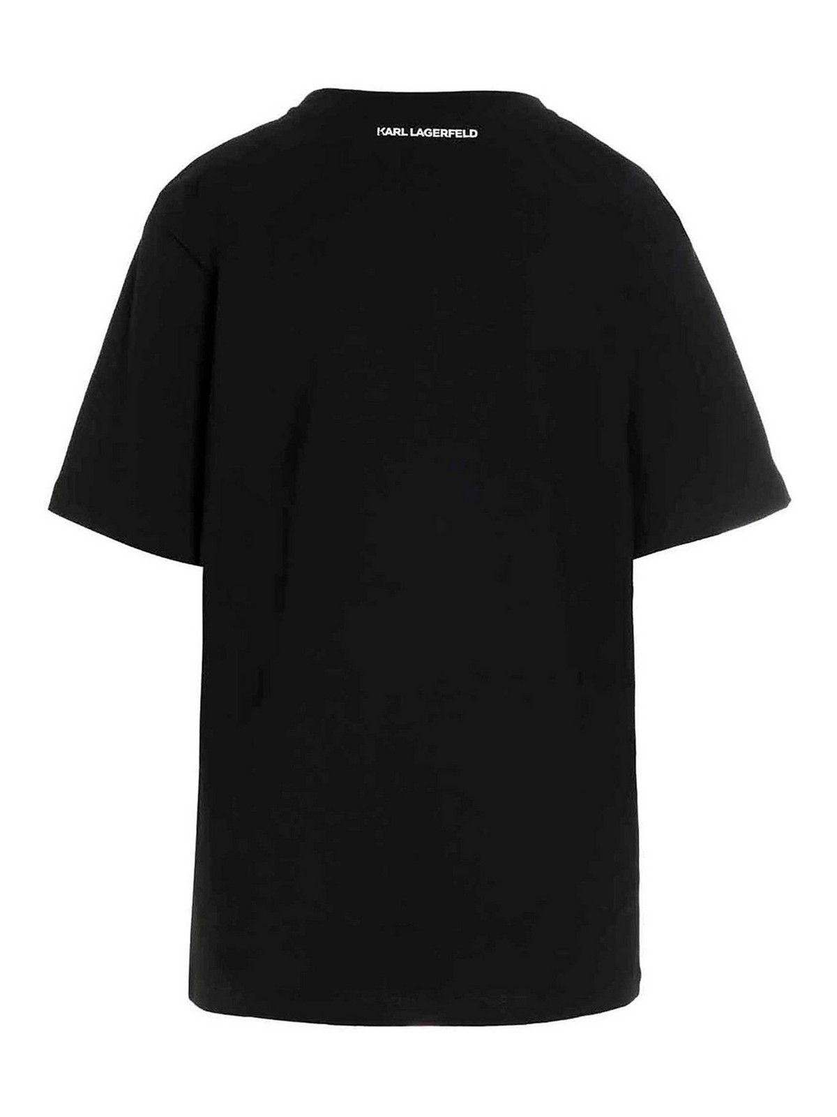 Shop Karl Lagerfeld Cara Loves Karl T-shirt In Black