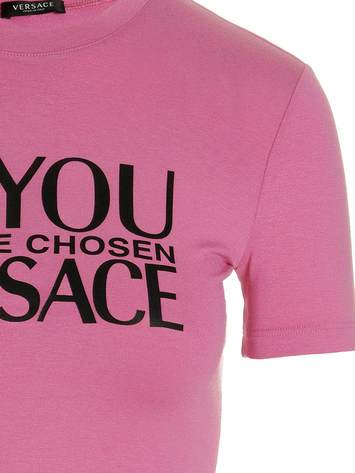 Shop Versace I Love You T-shirt In Rosado
