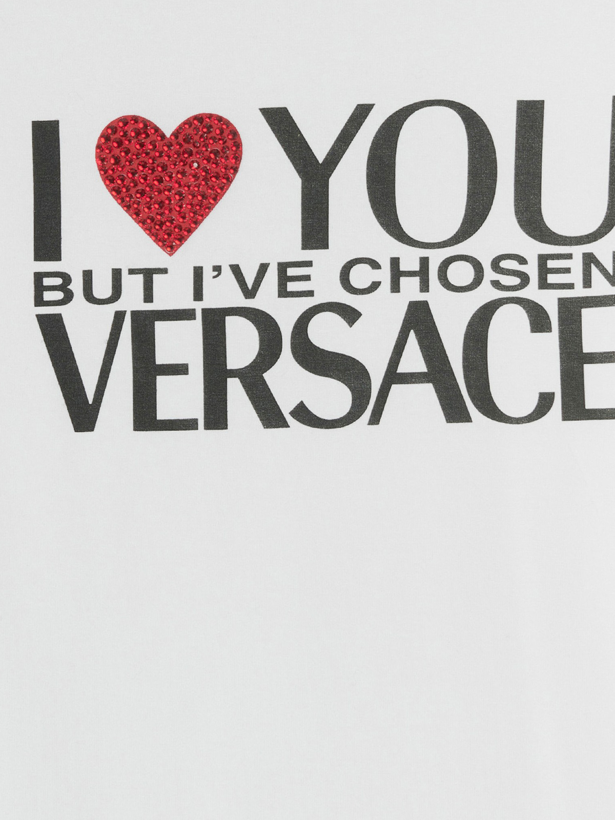 Shop Versace I Love You T-shirt In White