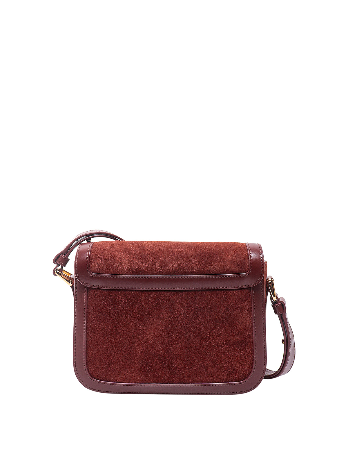 A.P.C. Suede bag with logo print - Brown - Women|PXBRXF61413EAI