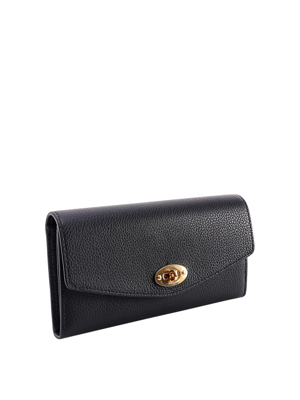 Shop Mulberry Leather Wallet With Engraved Logo In Negro