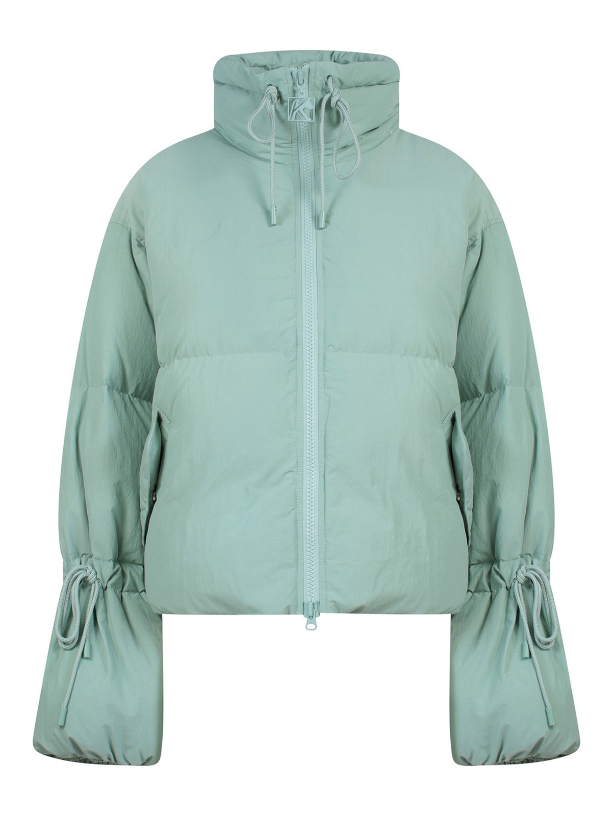 Shop K Krizia Padded And Quilted Jacket With Drawstring In Verde