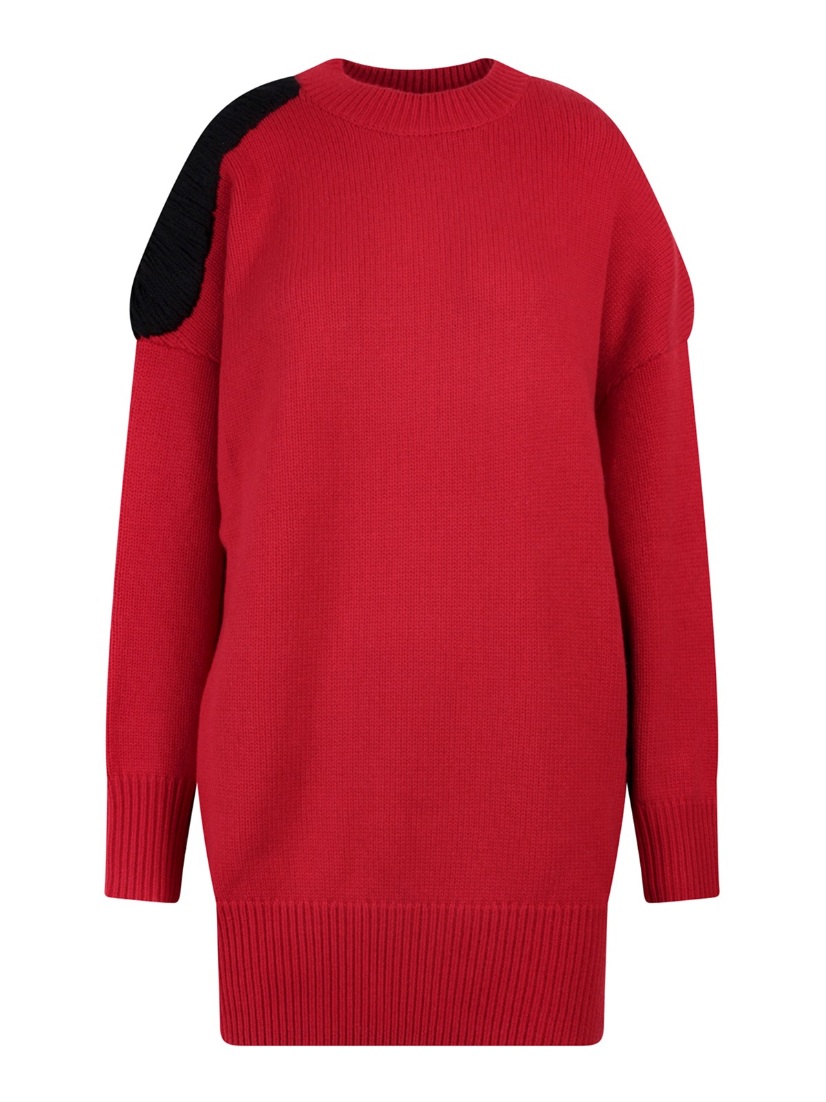 Shop Krizia Ribbed Wool And Cashmere Sweater In Rojo