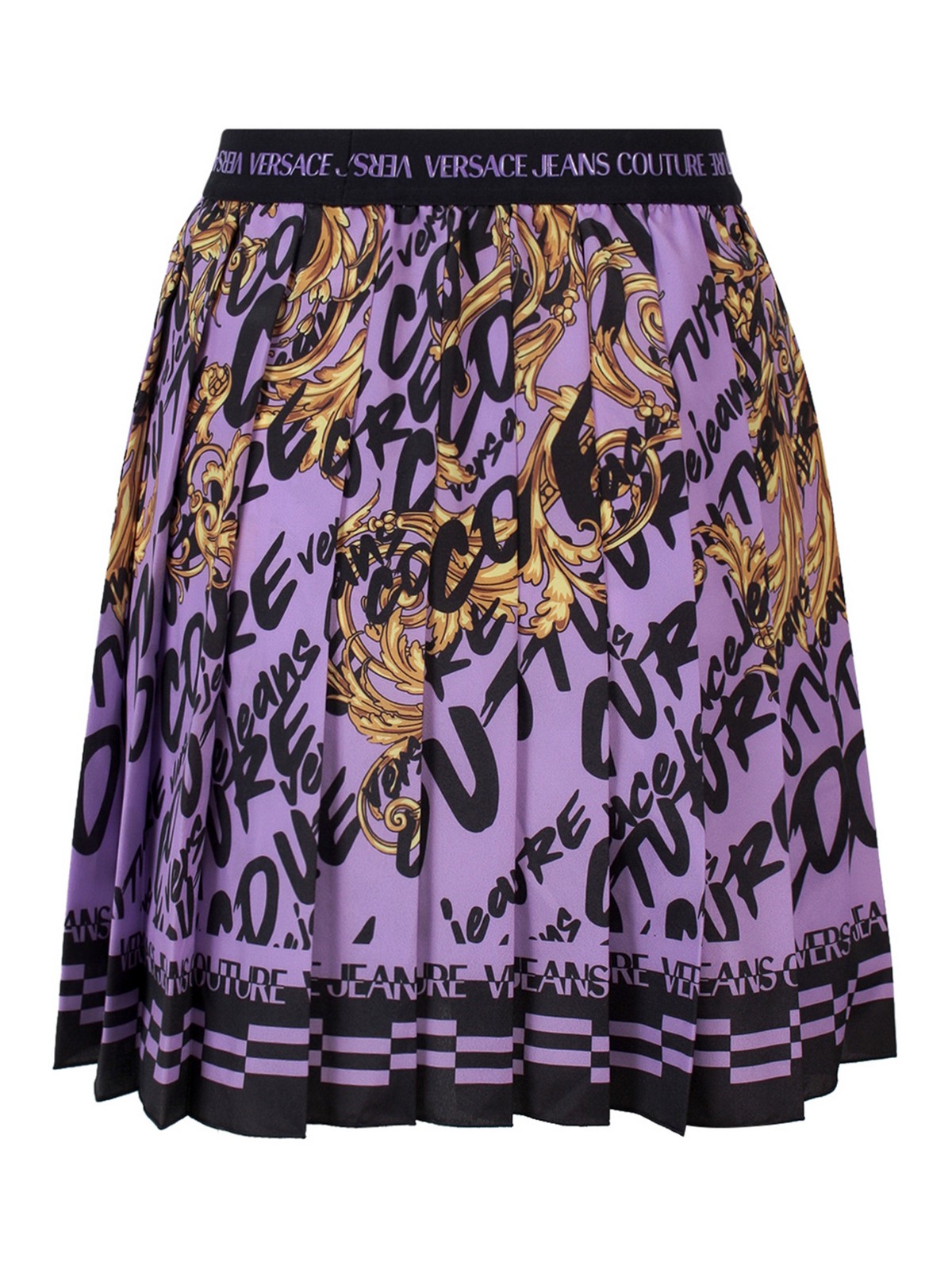 Versace レザースカート