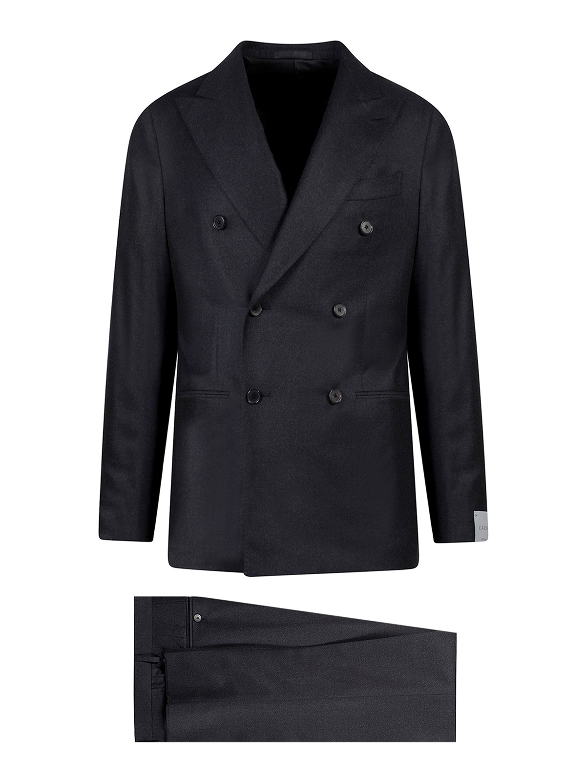 Caruso Double-breasted wool suit - Grey - Men|5051620210