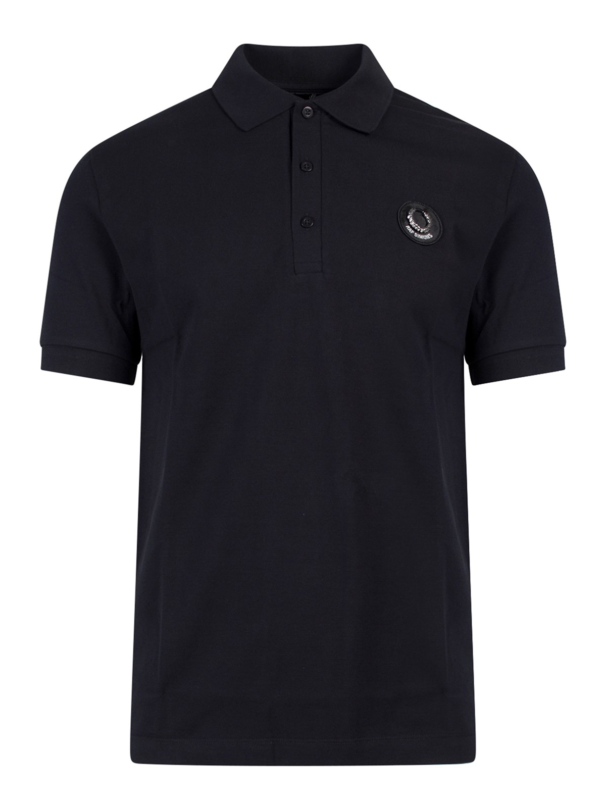 Fred Perry Cotton Polo Shirt With Double Logo In Black