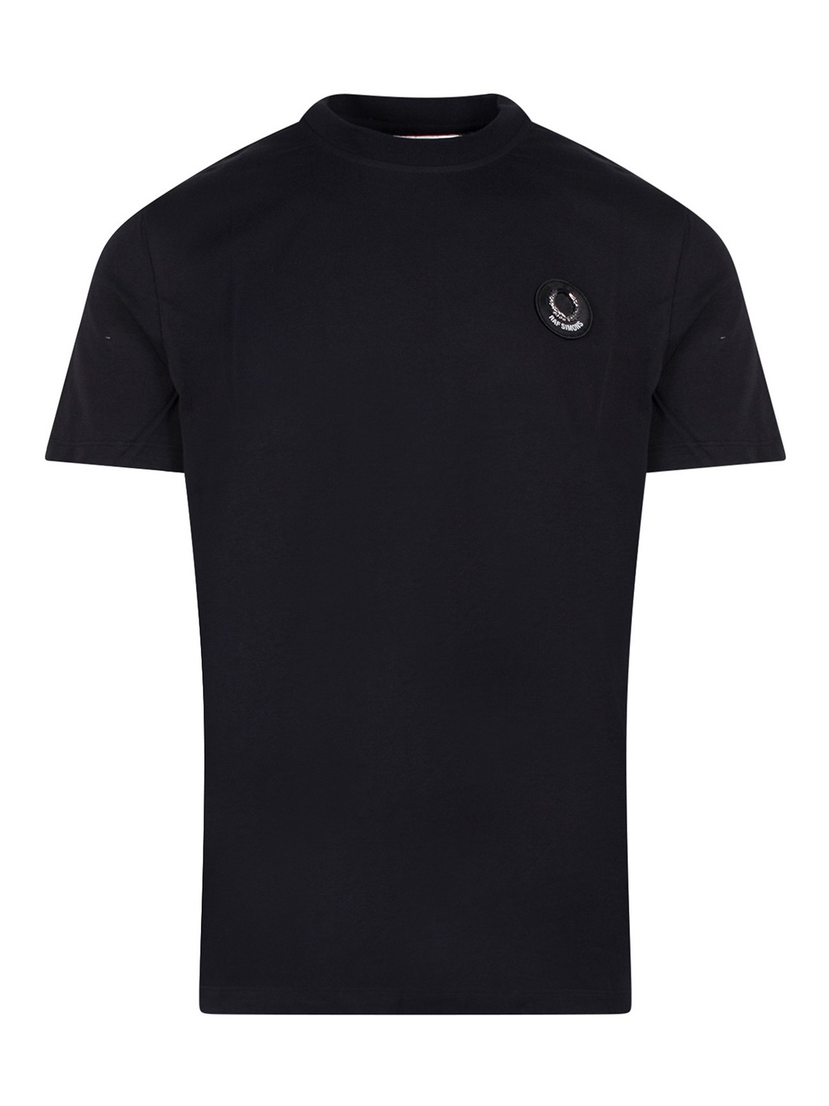 Fred Perry Cotton T-shirt With Double Logo In Black