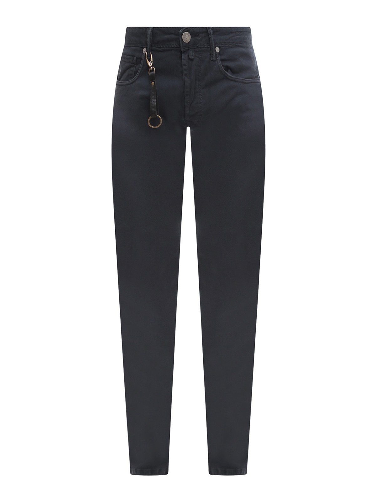 Incotex Stretch Cotton Pants With Iconic Charm In Azul