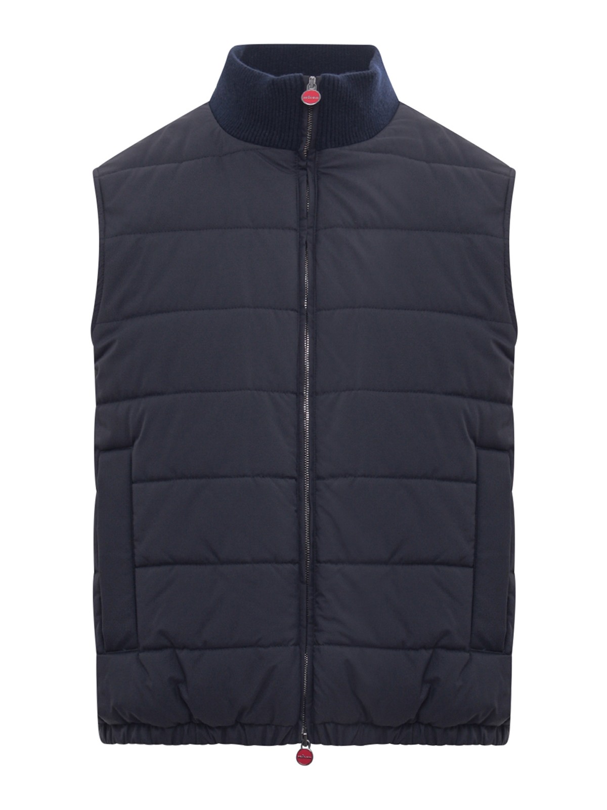 Kiton Giubbotto smanicato in nylon trapuntato