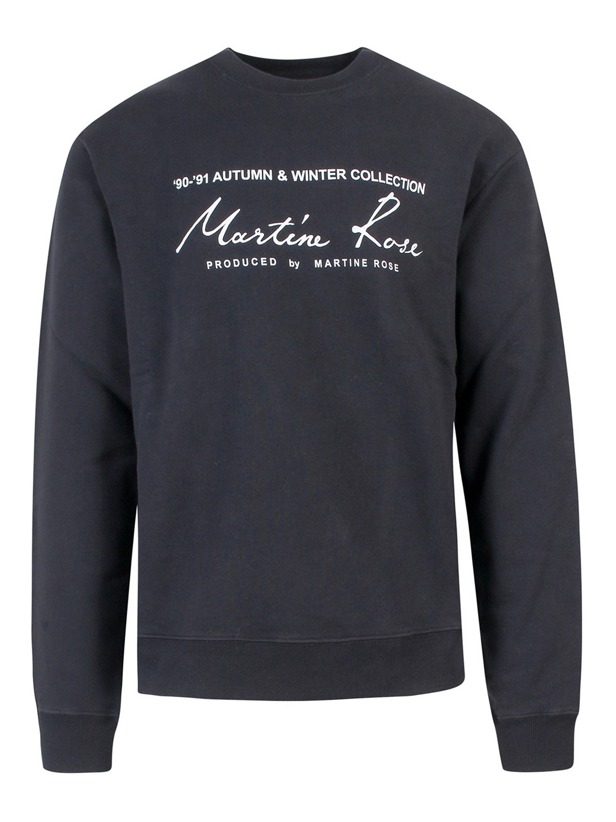 Shop Martine Rose Cotton Sweatshirt In Black