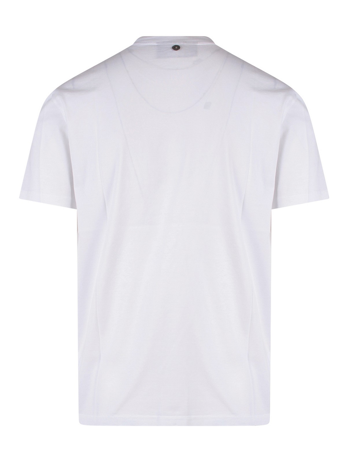 Shop Neil Barrett Cotton T-shirt With Iconic Frontal Print In White