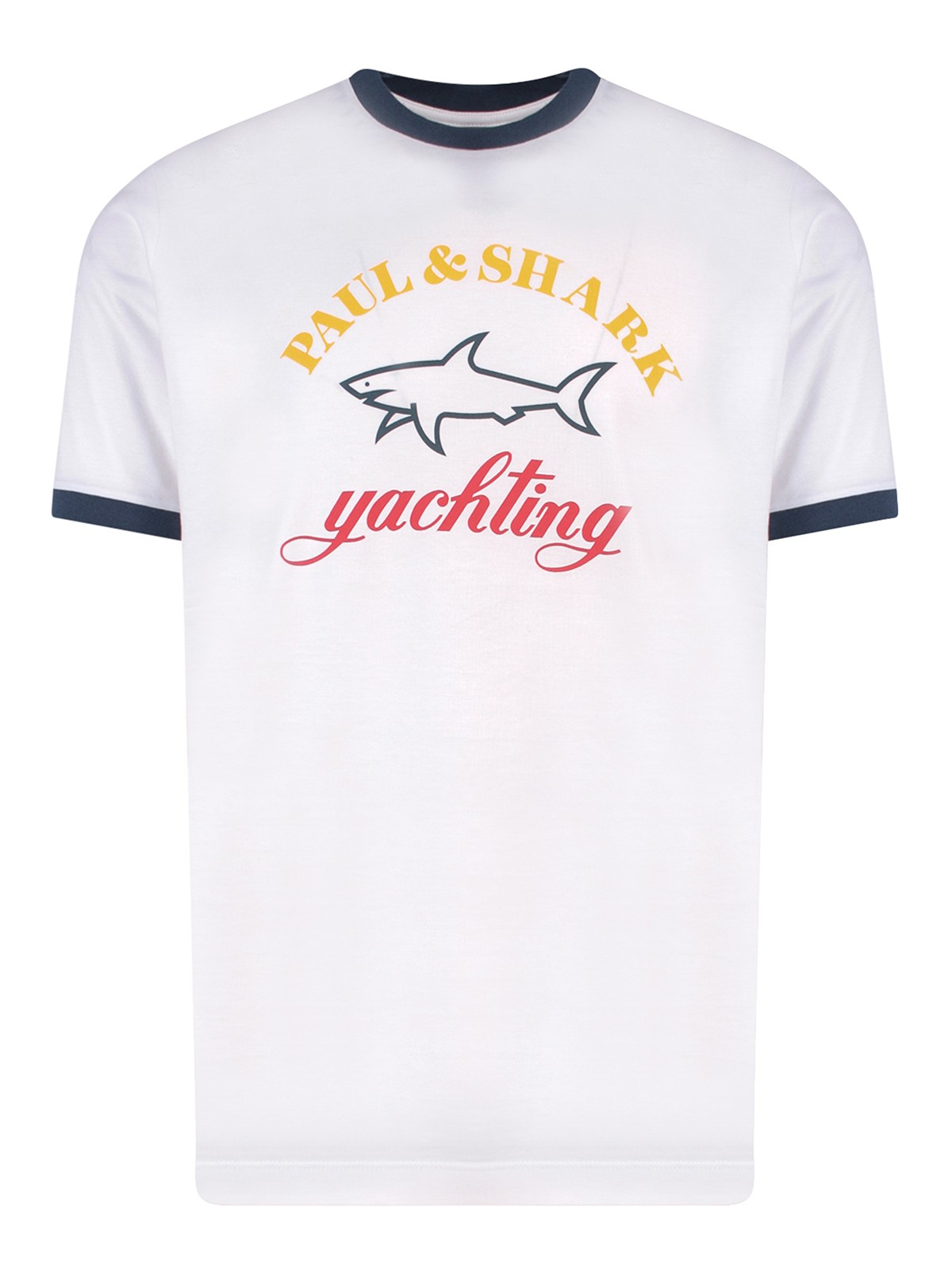 Shop Paul & Shark Cotton T-shirt In White