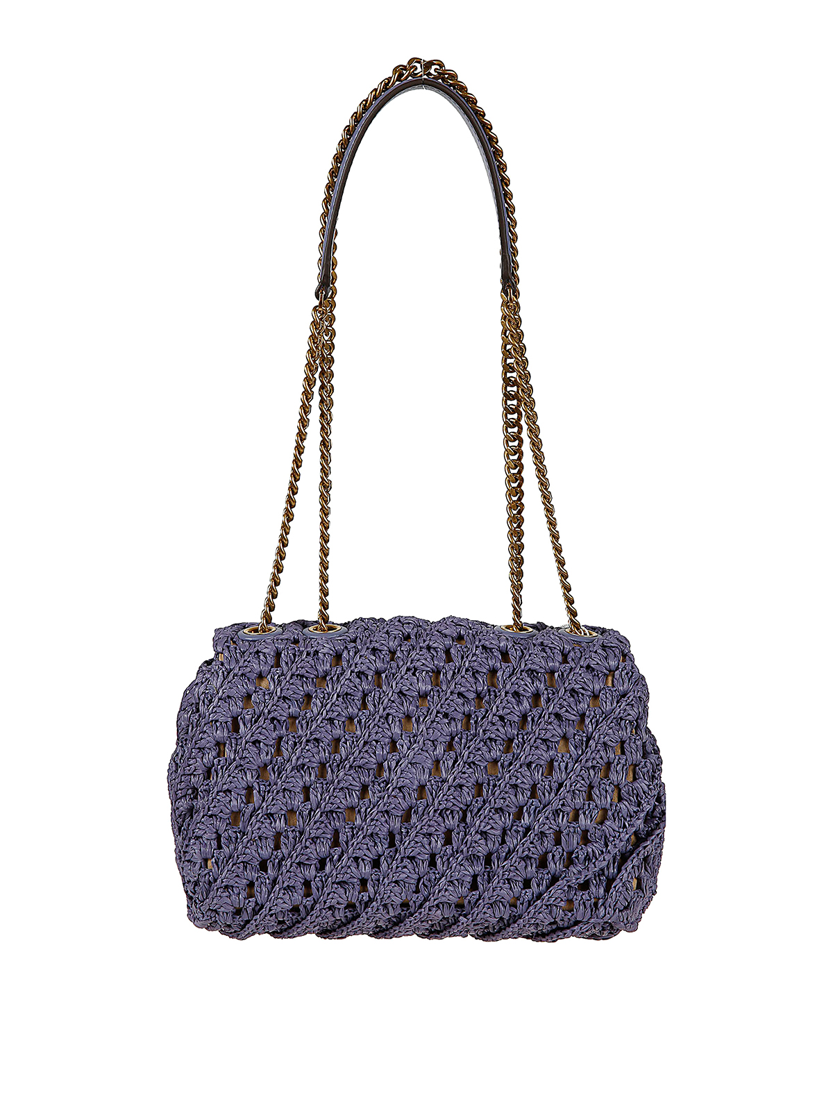 Tory Burch Small Kira Raffia Crochet Convertible Shoulder Bag In Natural /  Classic Cuoio