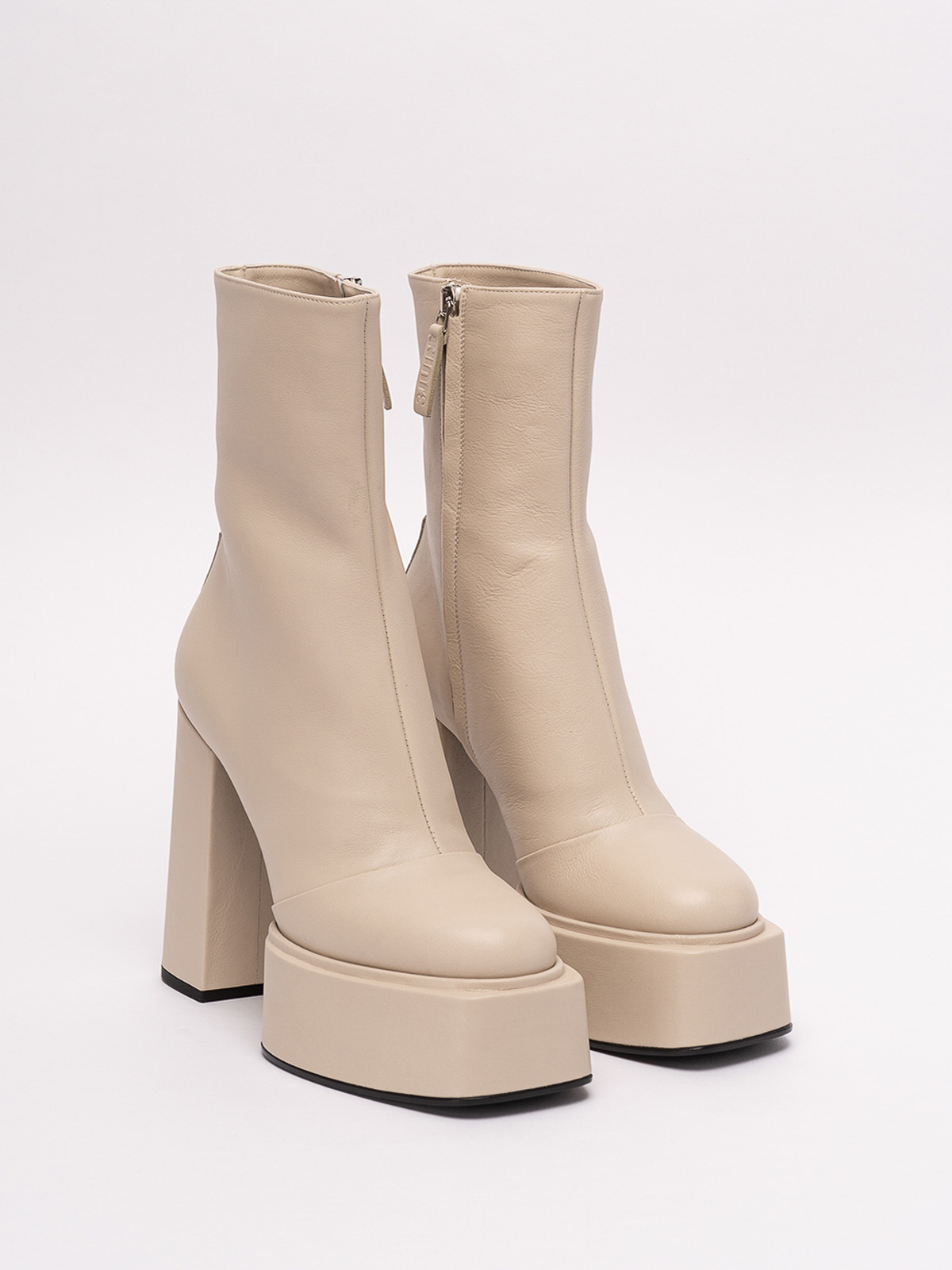 Shop 3juin Iara 120 Ankle Boots In Beis