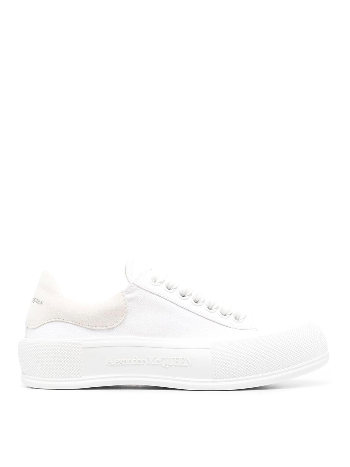 Alexander Mcqueen Fabric And Leather Sneakers In White