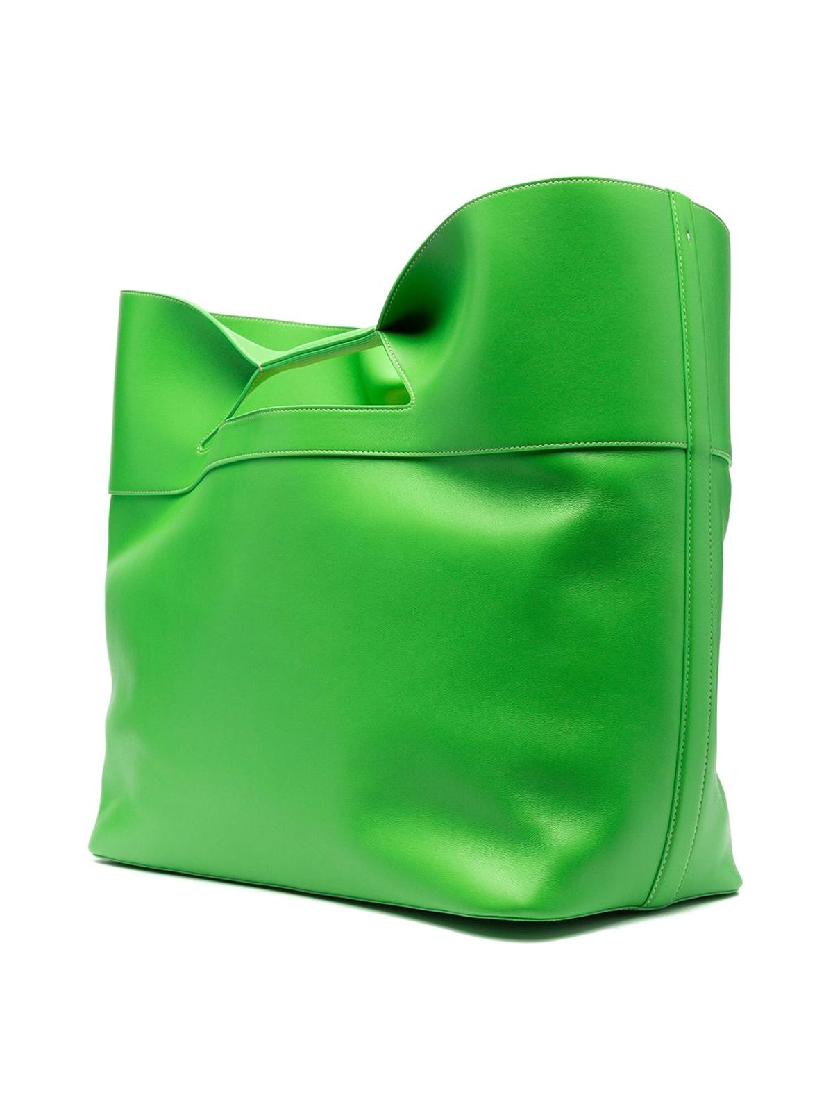 Shop Alexander Mcqueen The Bow Leather Large Tote Bag In Verde