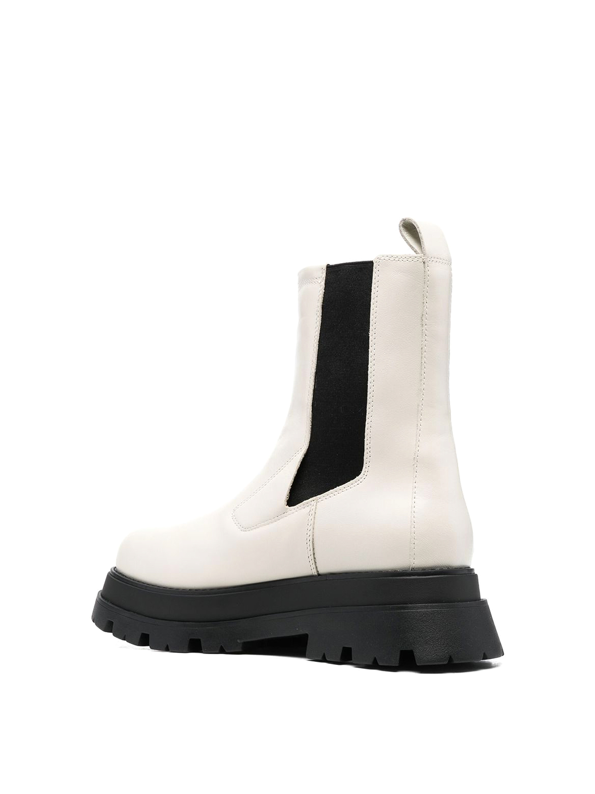 Shop Ash Elite Leather Ankle Boots In Blanco