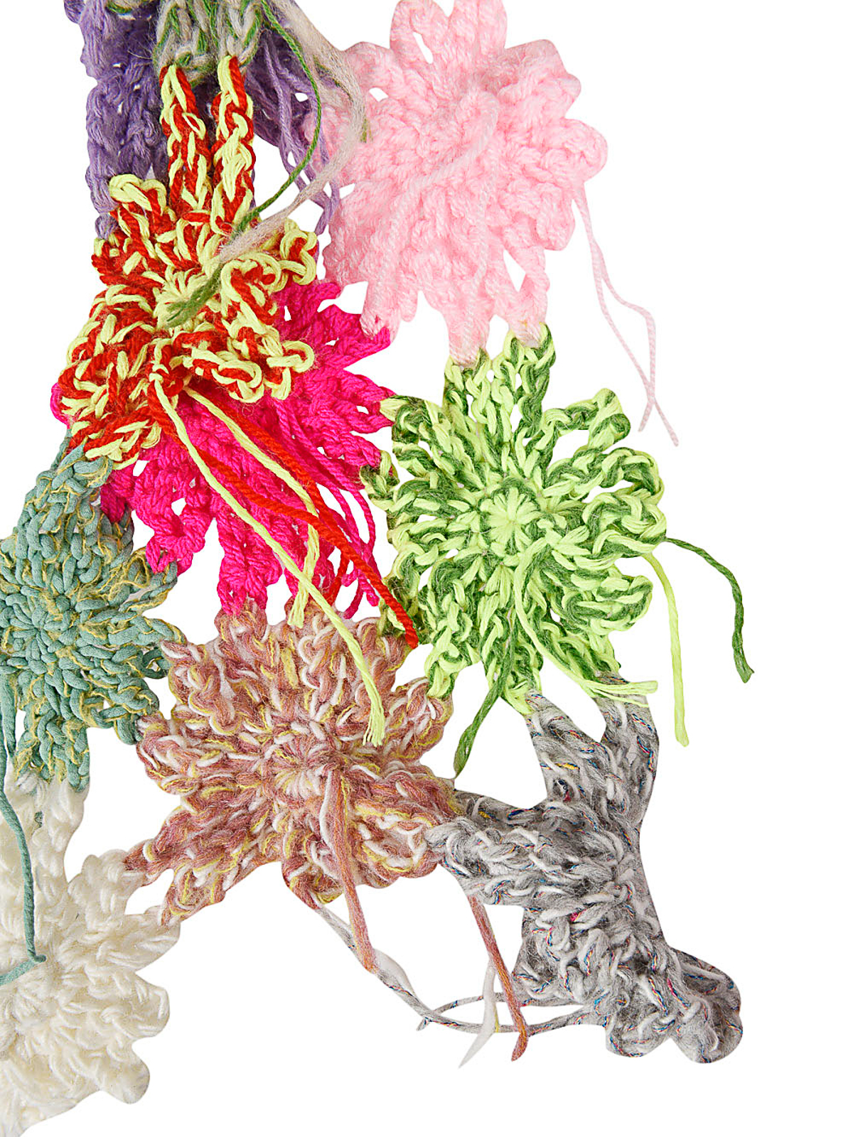 Shop Cavia Maria Crochet Scarf In Multicolor