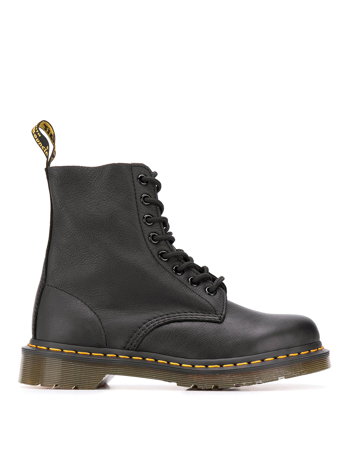 Dr. Martens' Pascal Leather And Rubber Chunky Ankle Boots In Negro
